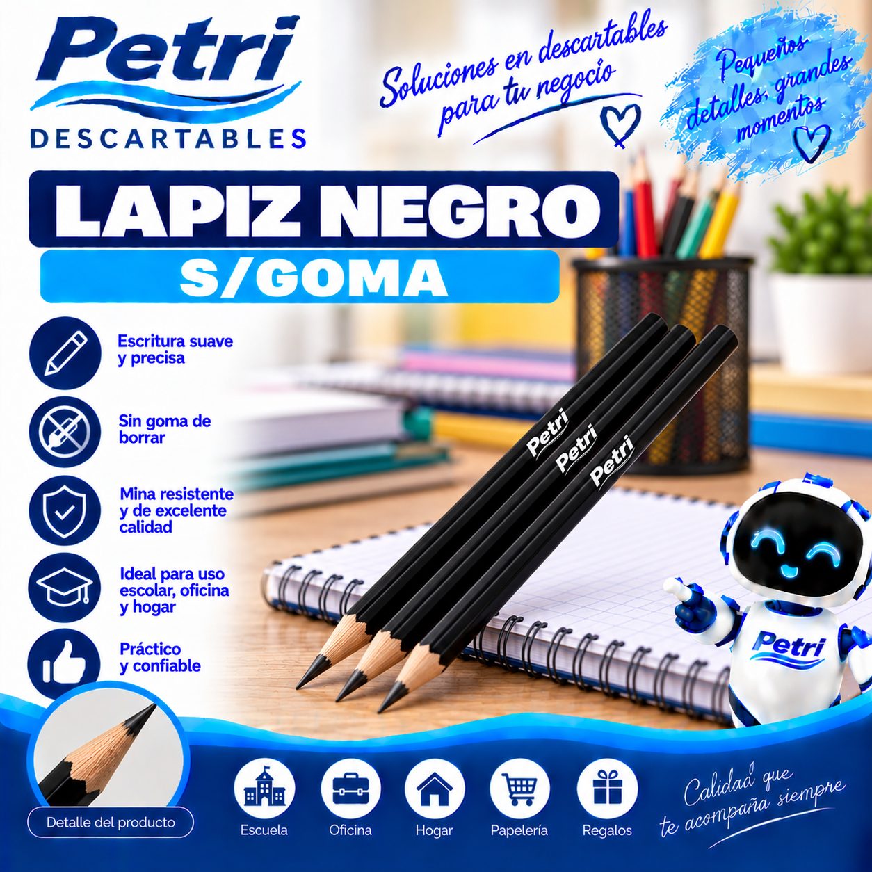 LAPIZ NEGRO S/GOMA
