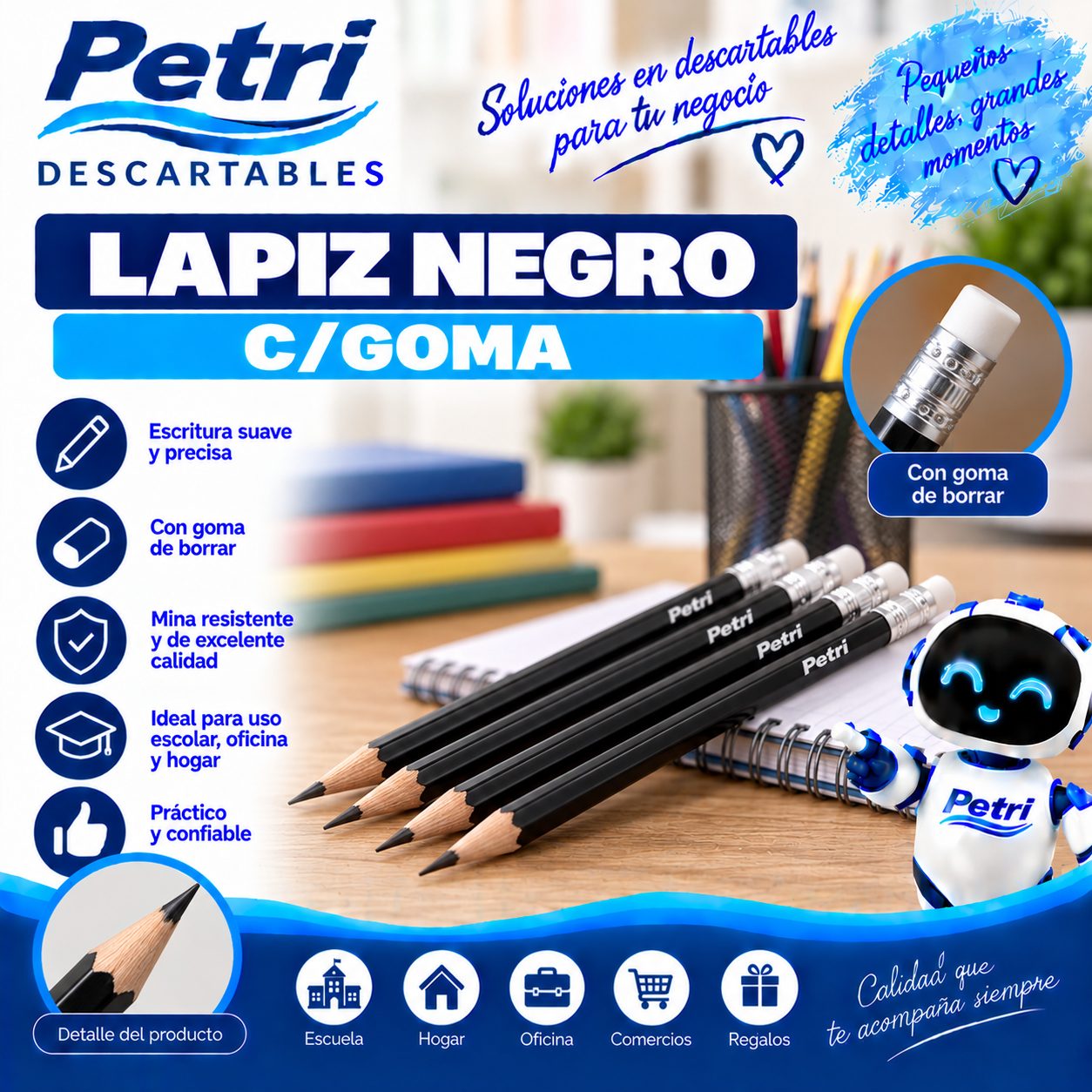 LAPIZ NEGRO C/GOMA