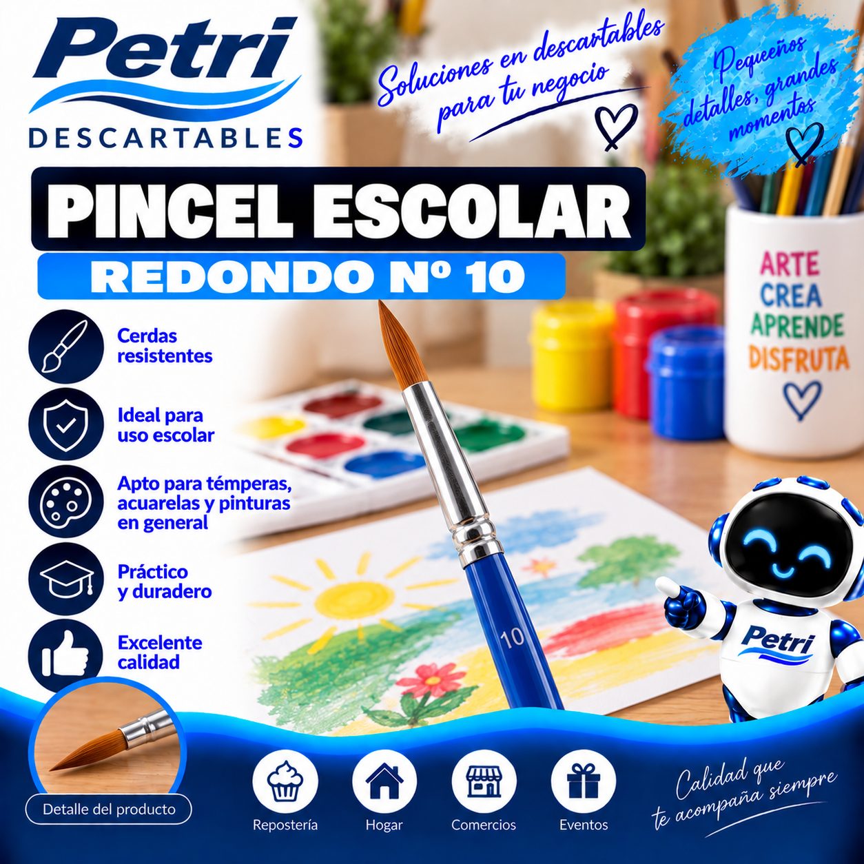 PINCEL ESCOLAR REDONDO Nº 10