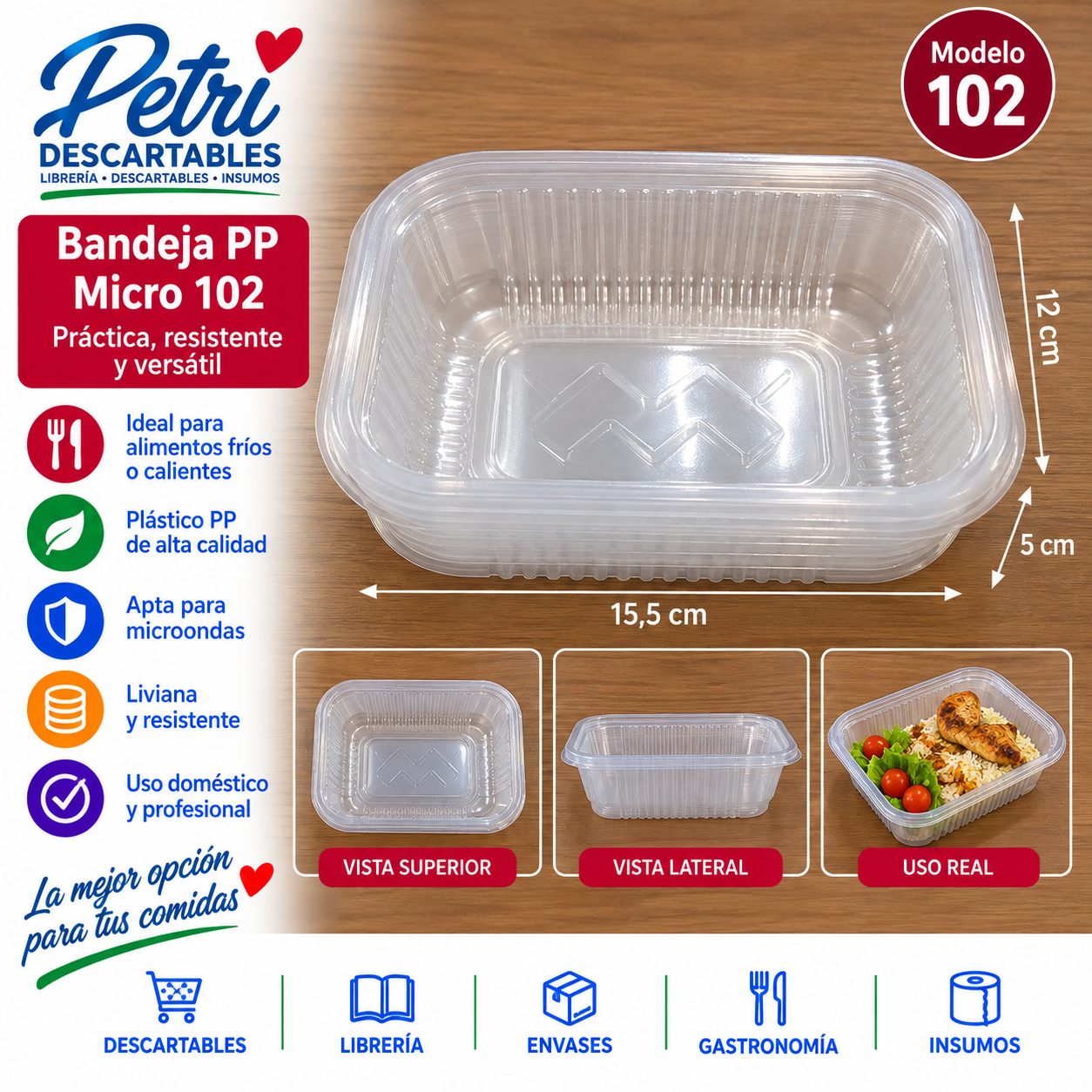 BANDEJA PP MICRO 102