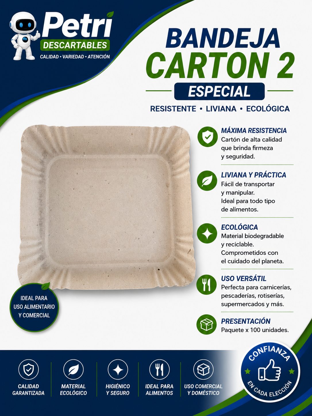 BANDEJA CARTON 2 ESPECIAL