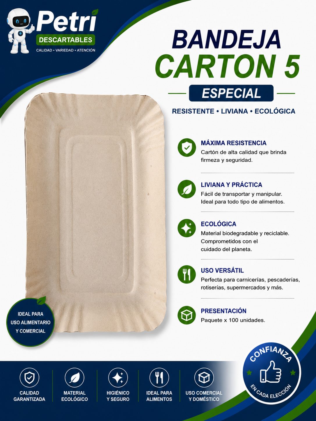 BANDEJA CARTON 5 ESPECIAL