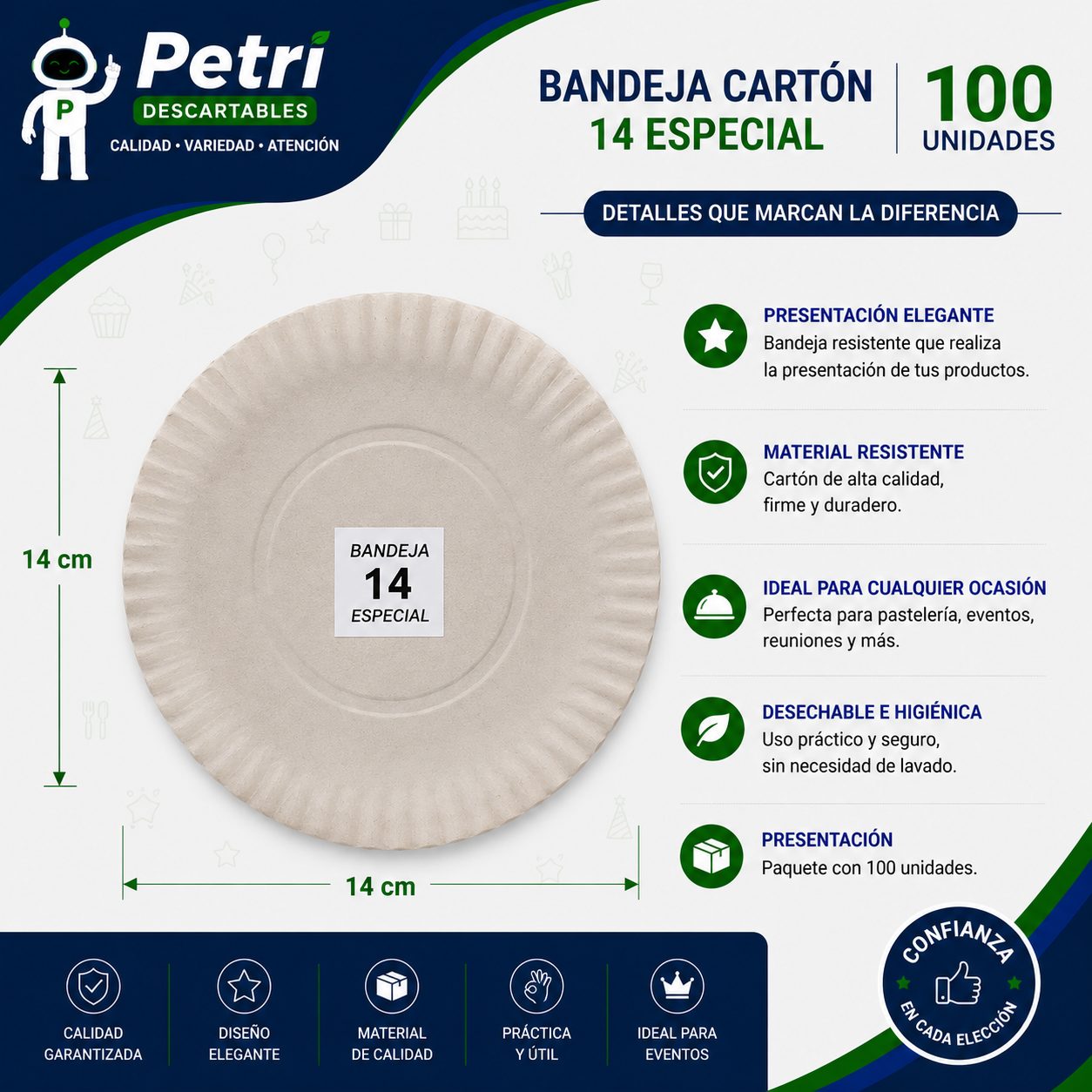 BANDEJA CARTON 14 ESPECIAL