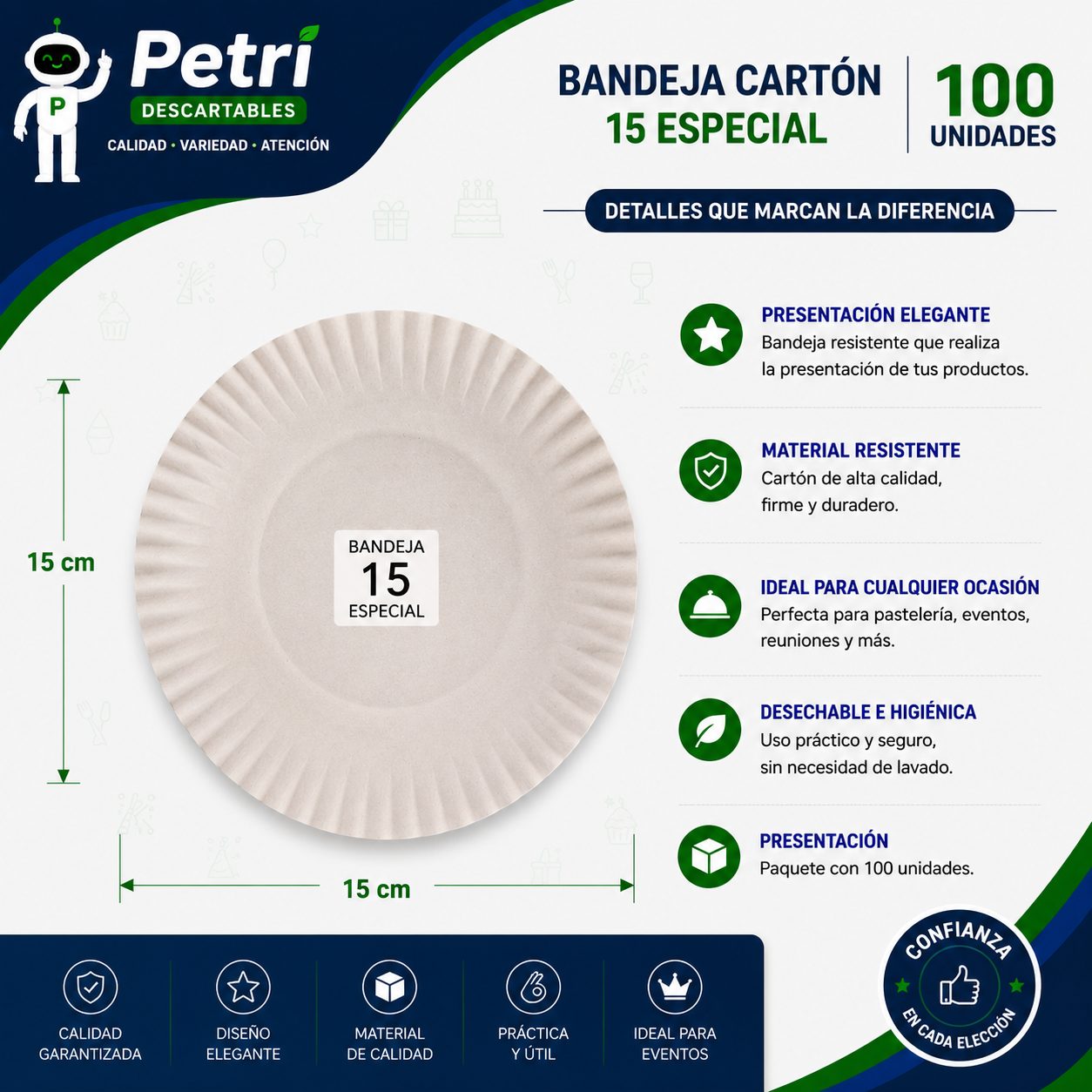 BANDEJA CARTON 15 ESPECIAL