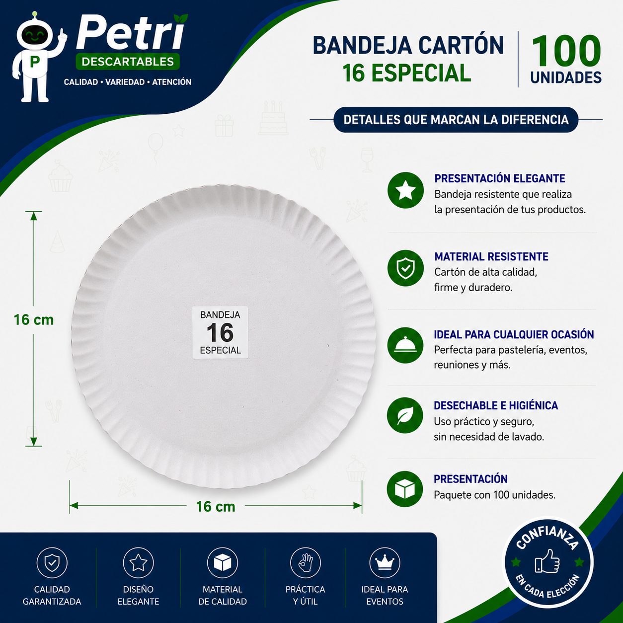 BANDEJA CARTON 16 ESPECIAL