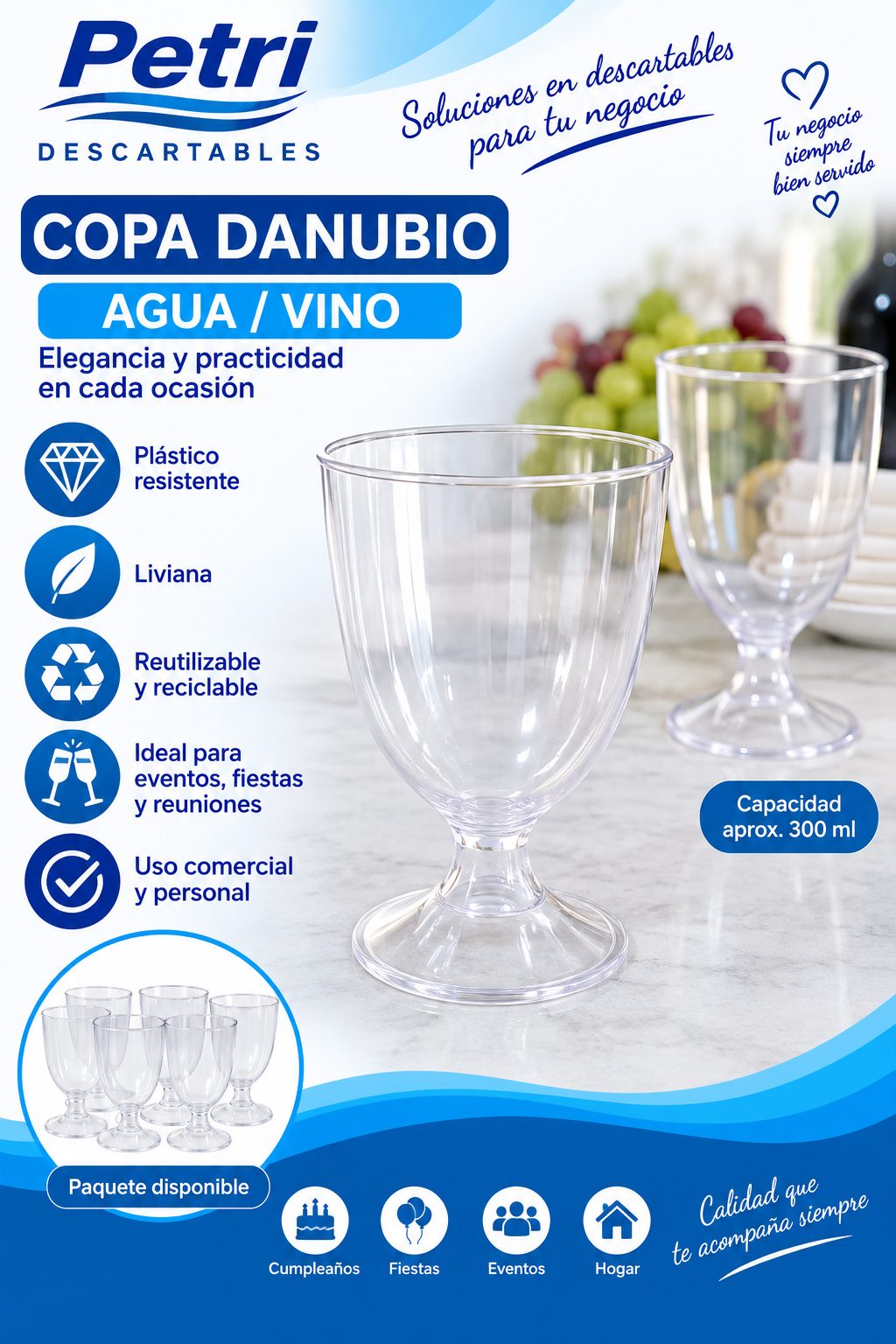 COPA DANUBIO AGUA/VINO