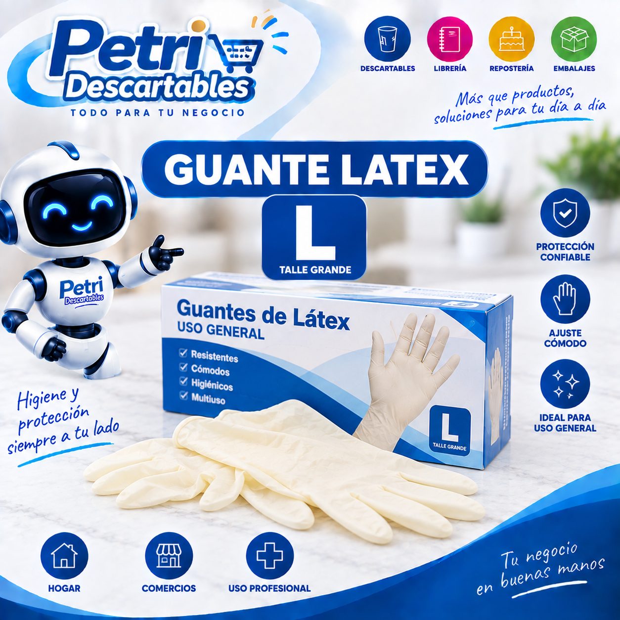 GUANTE LATEX L
