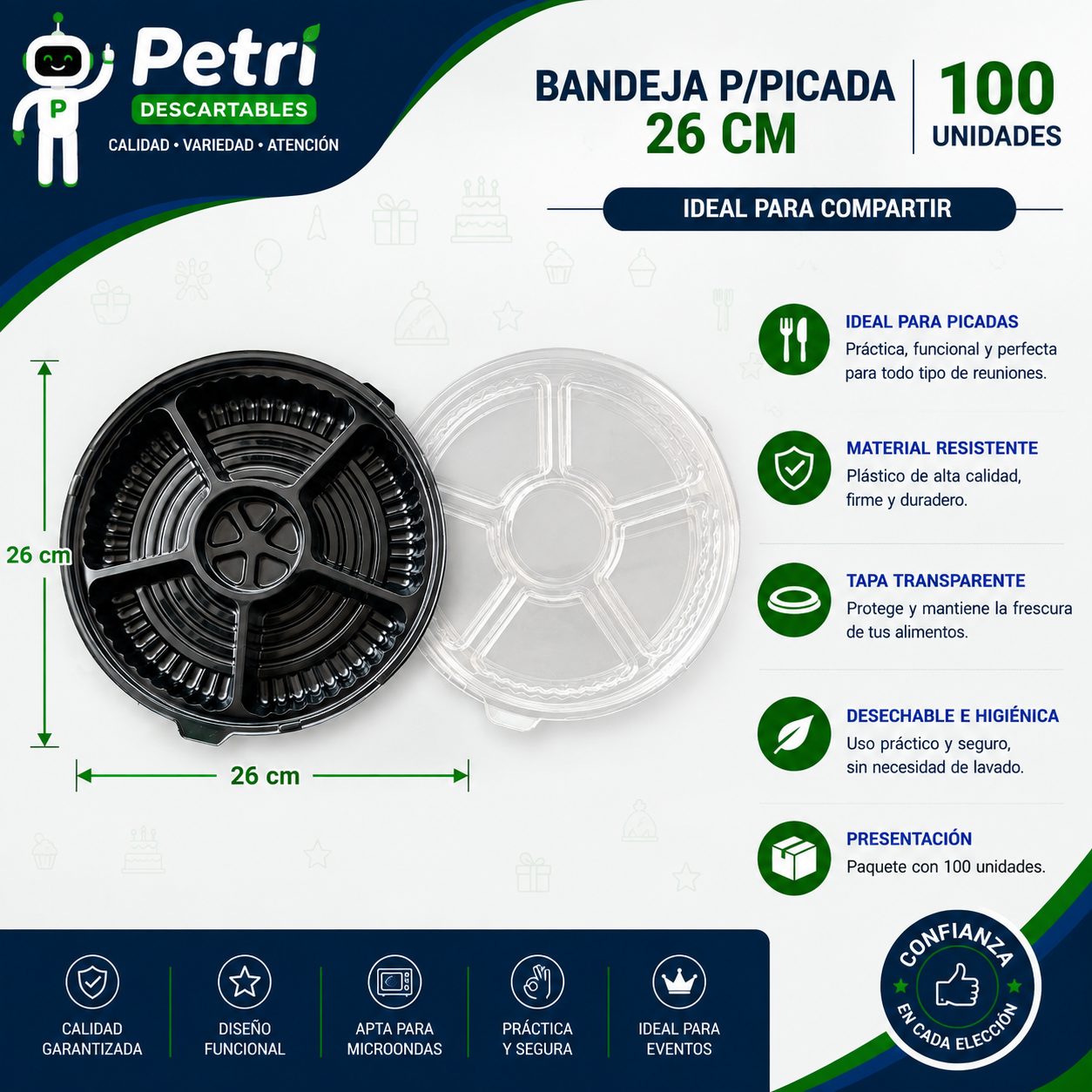 BANDEJA P/PICADA 26 CM