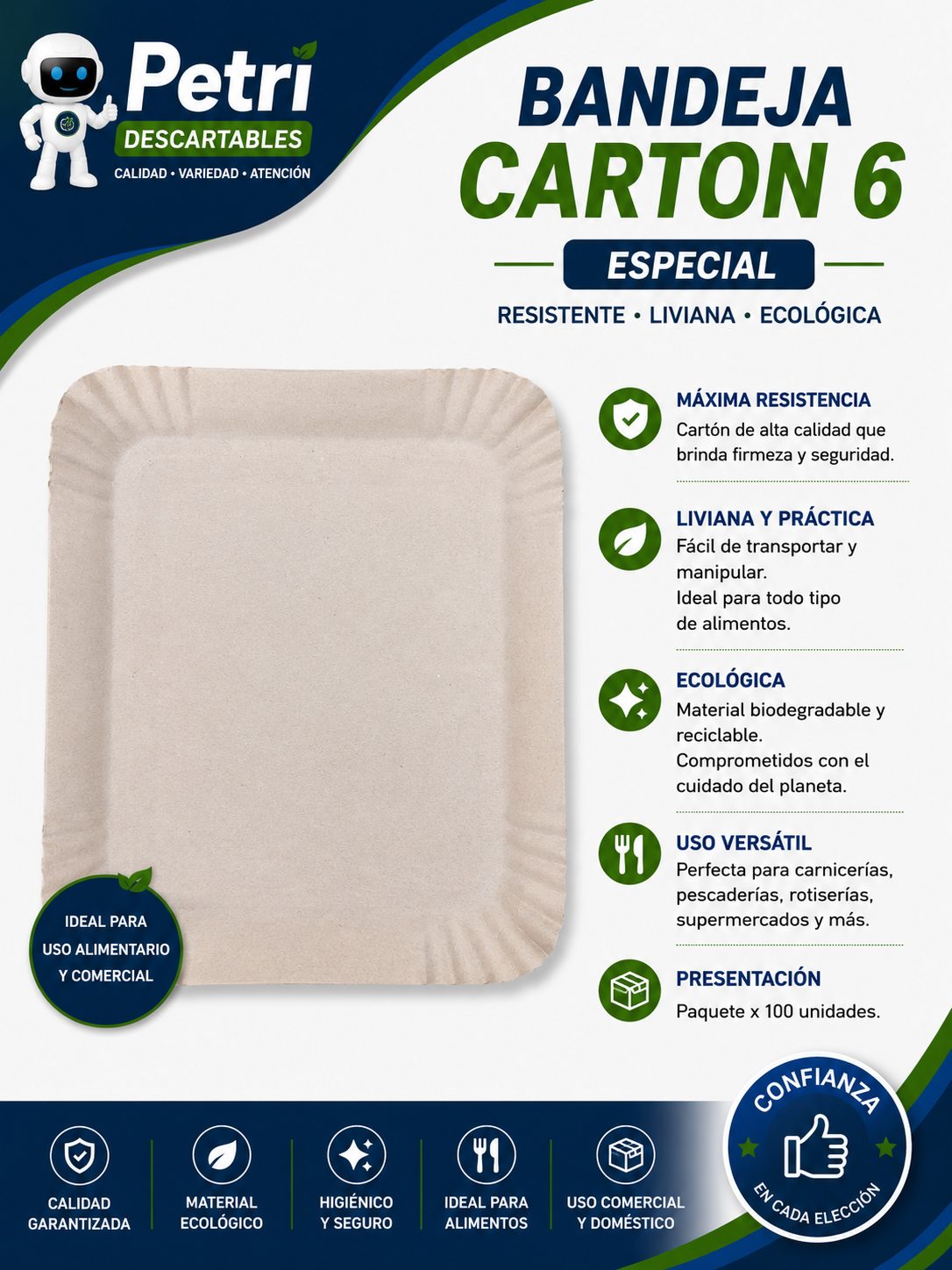 BANDEJA CARTON 6 ESPECIAL