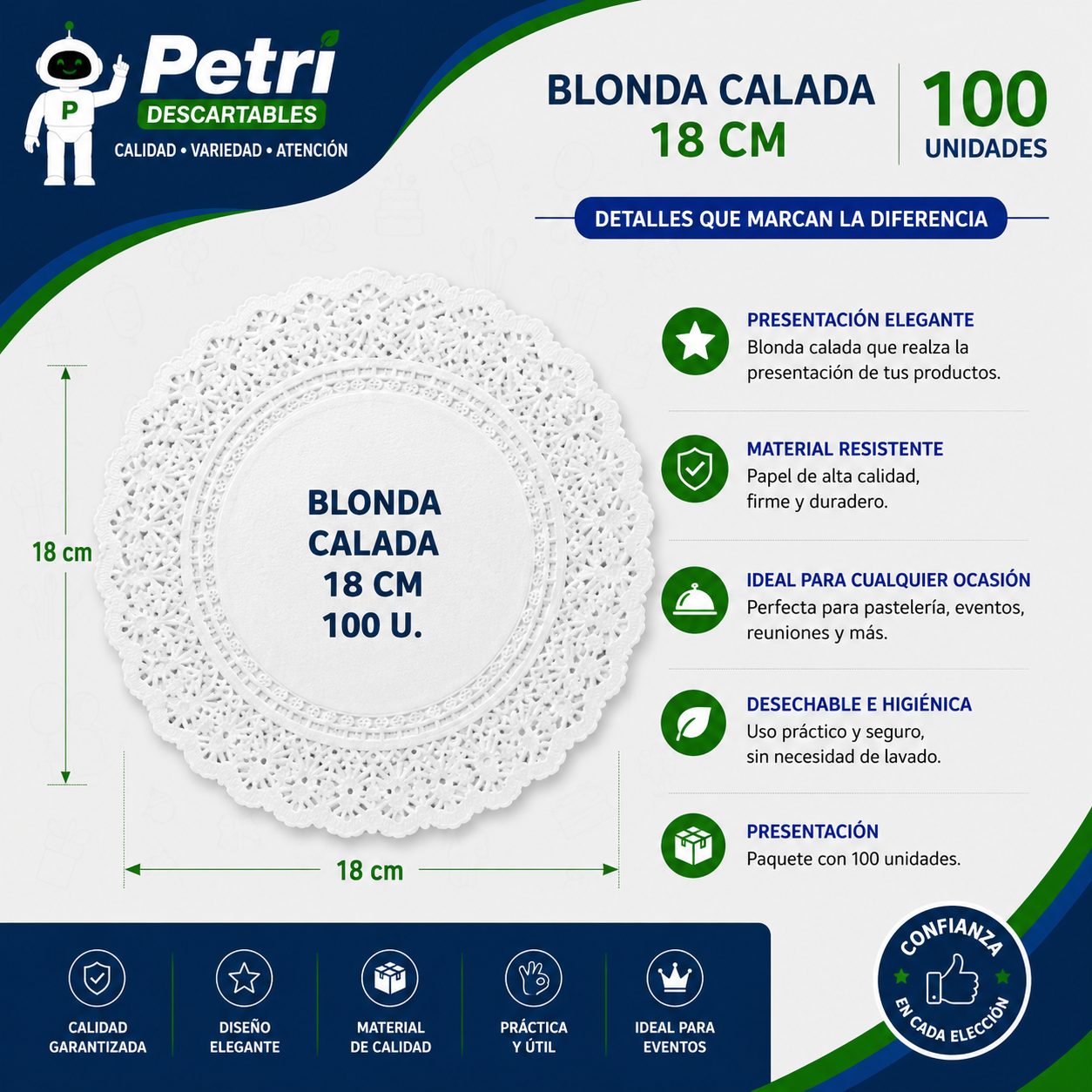 BLONDA CALADA 18 CM