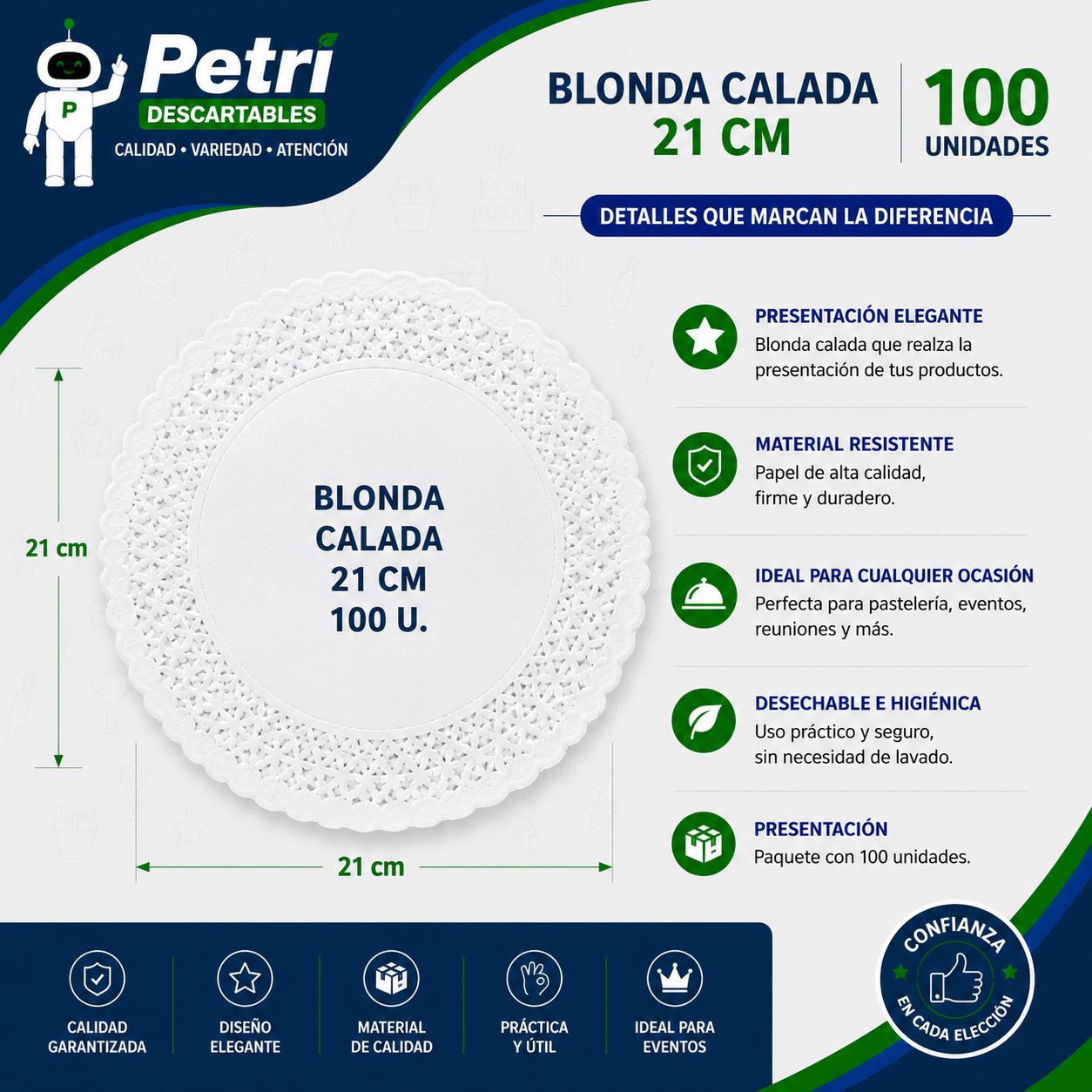 BLONDA CALADA 21 CM