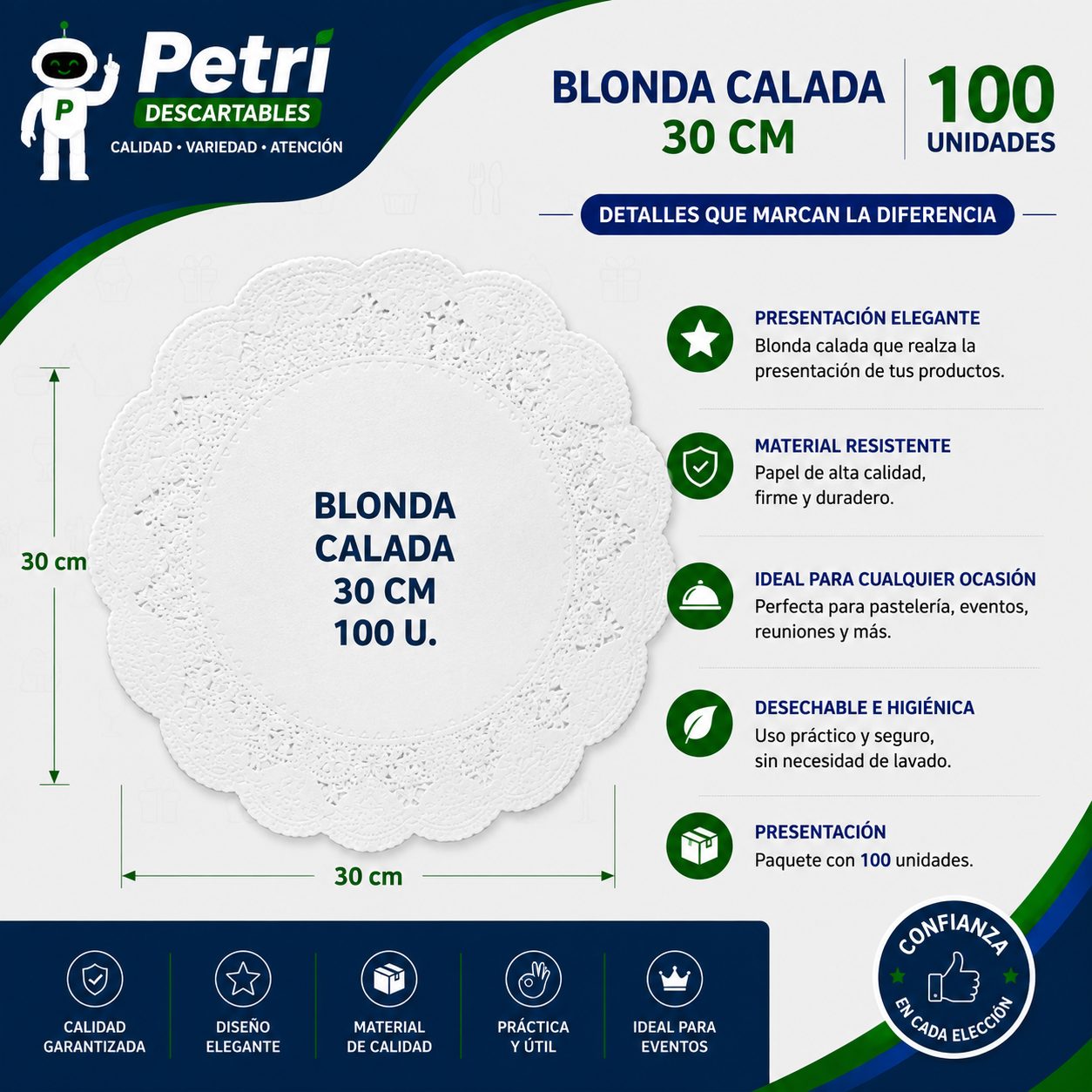 BLONDA CALADA 30 CM