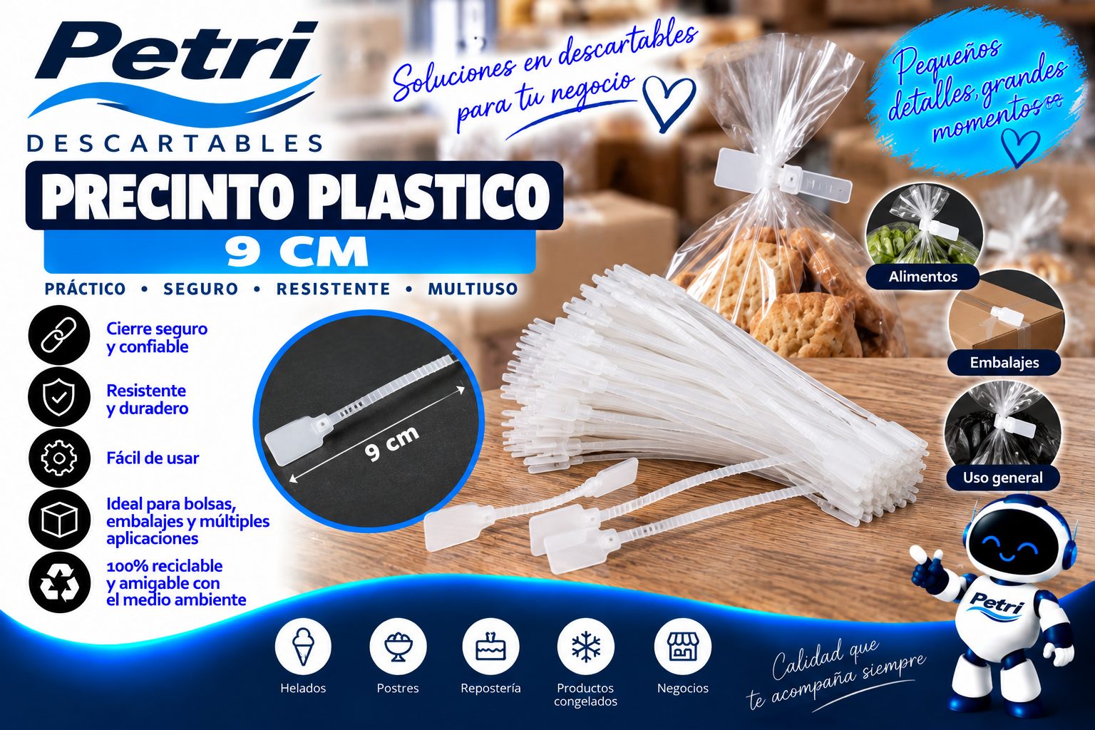 PRECINTO PLASTICO 9 CM