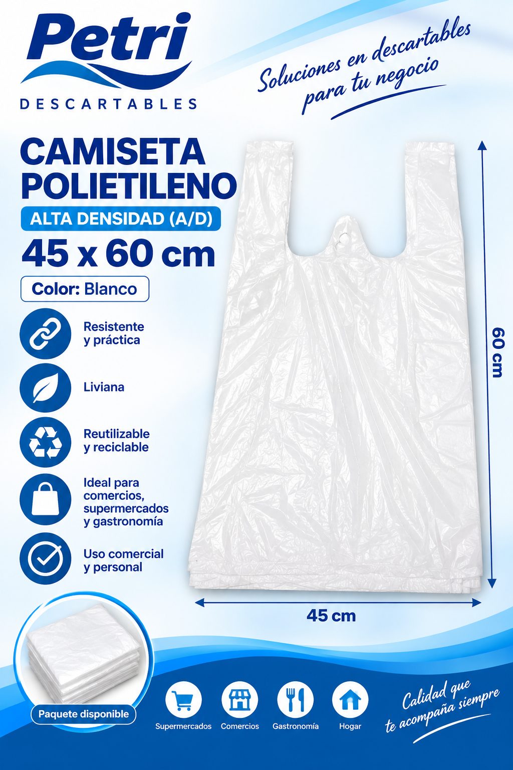 CAM POL A/D 45X60 LINEA NATURAL