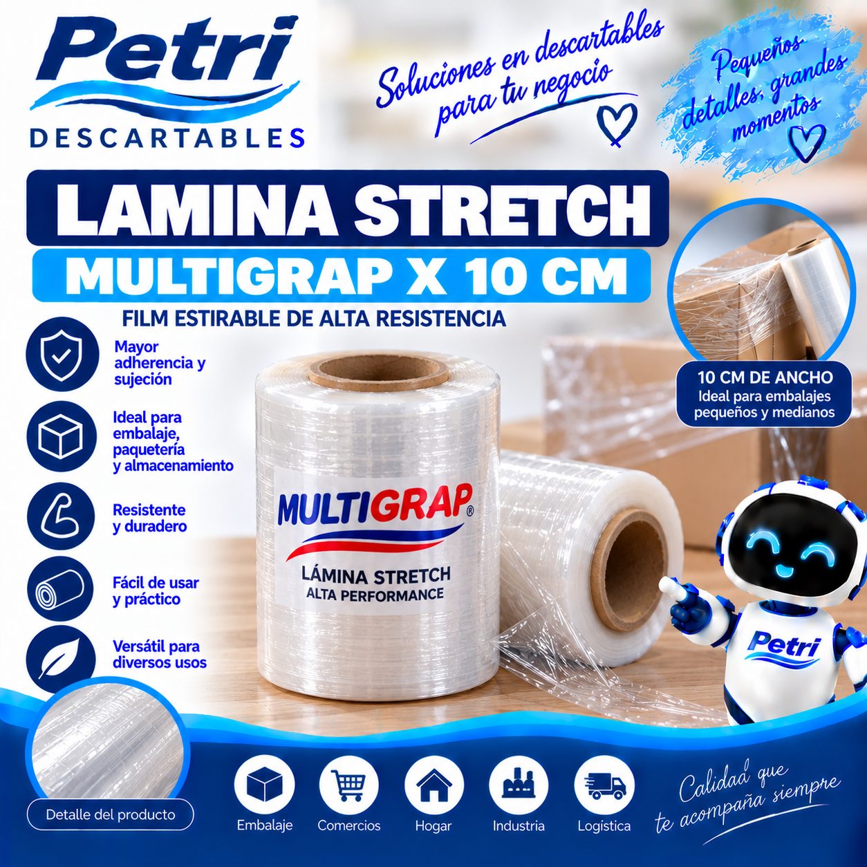 LAMINA STRETCH MULTIGRAP X 10 CM