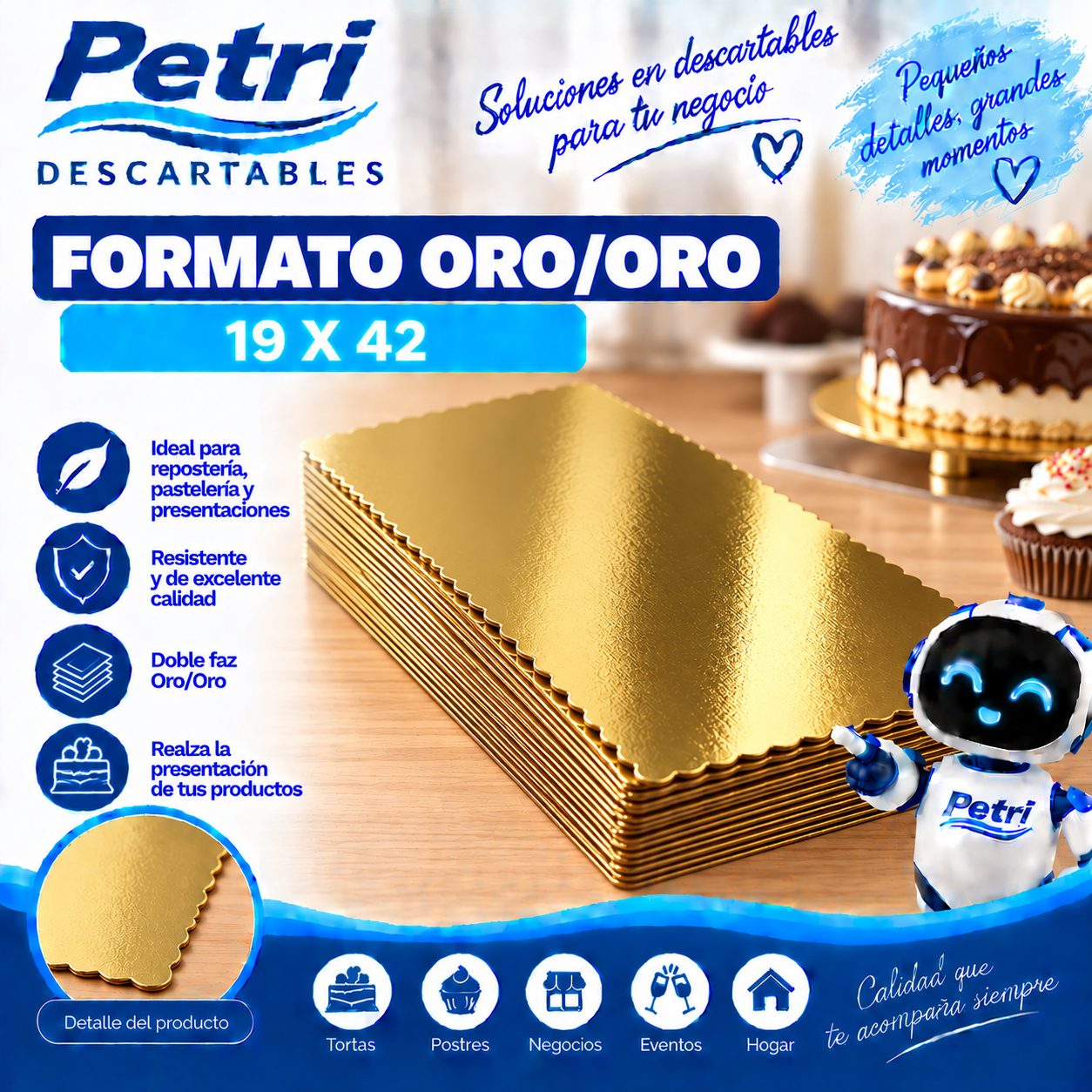 FORMATO ORO/ORO 19X42 CM