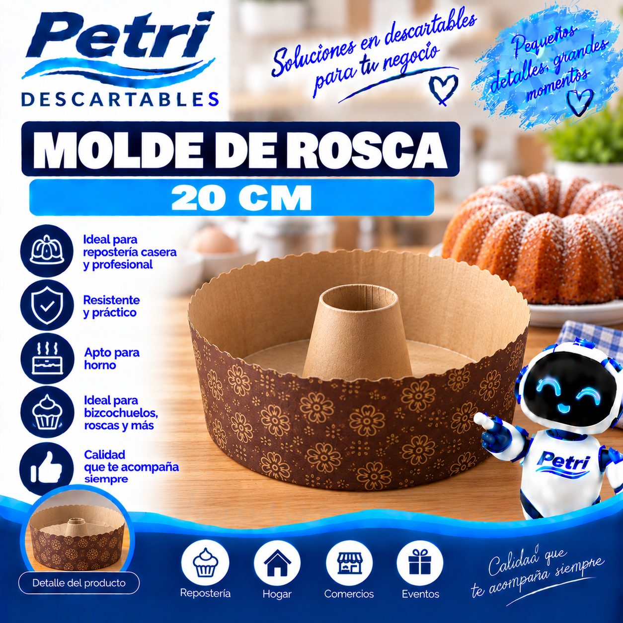 MOLDE DE ROSCA 20 CM