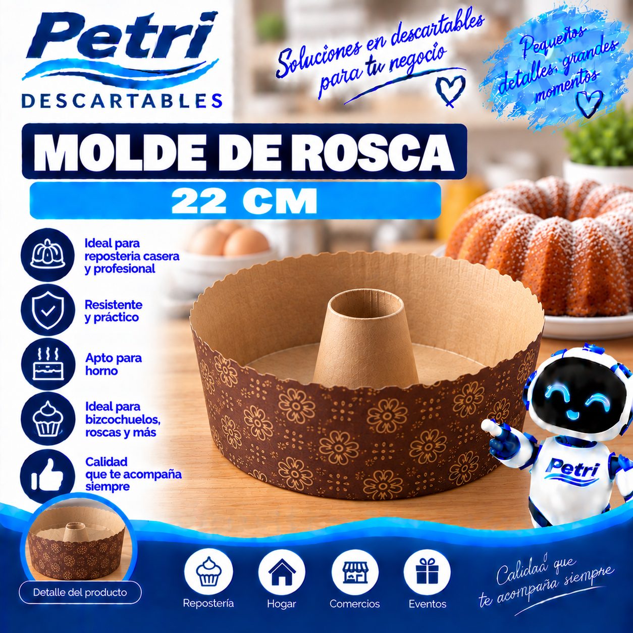 MOLDE DE ROSCA 22 CM