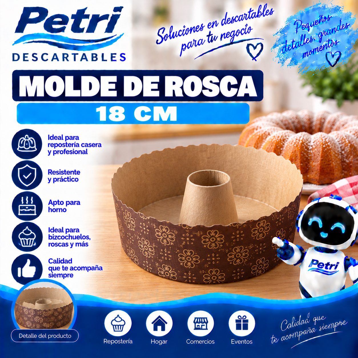 MOLDE DE ROSCA 18 CM