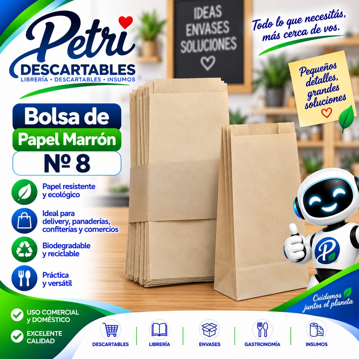 BOLSA PAPEL MARRON 8