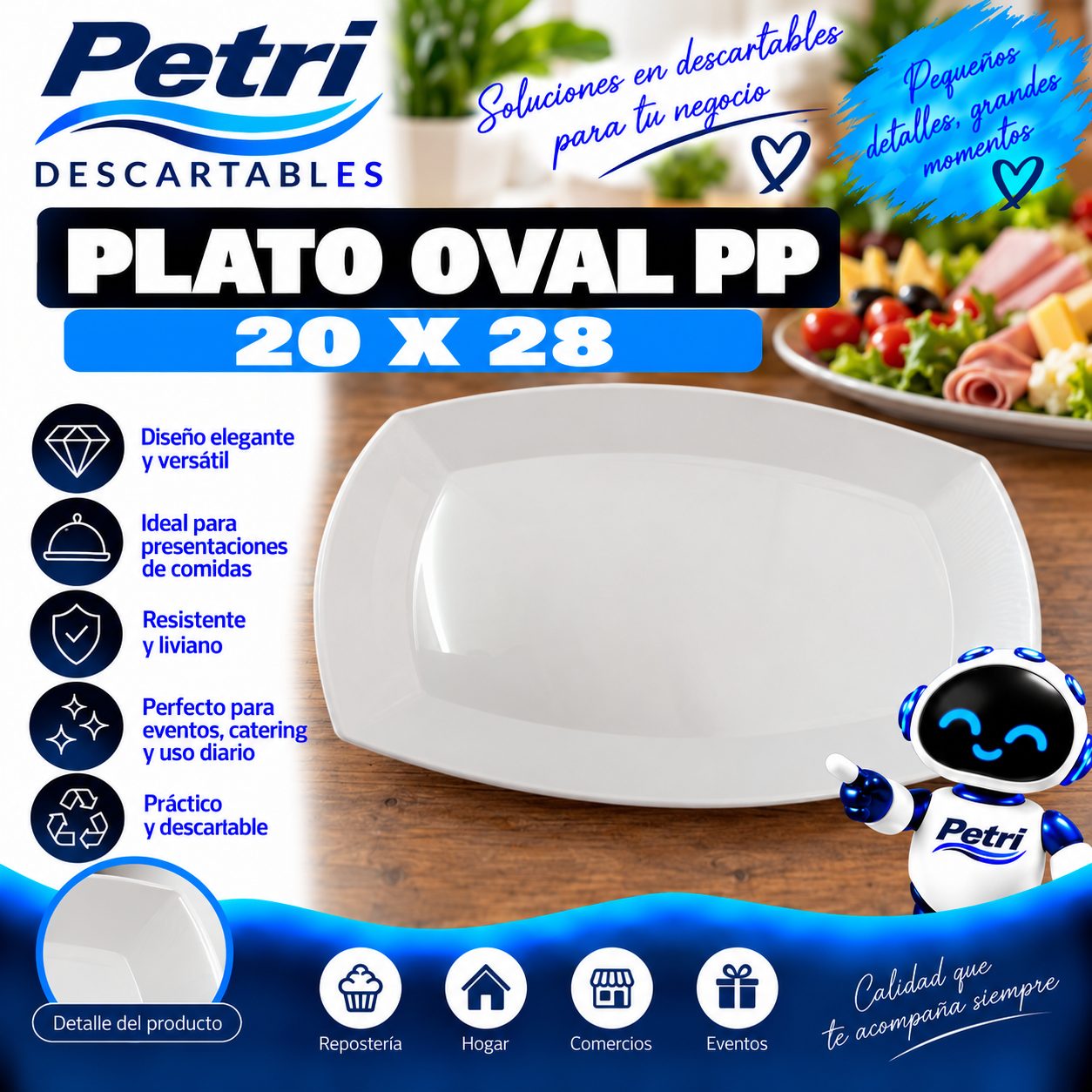 PLATO OVAL PP 20X28
