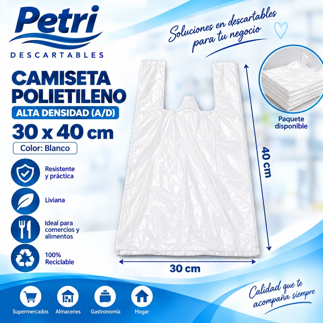 CAM POL A/D 30X40 BLANCO