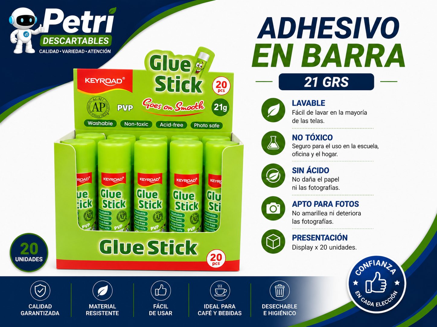 ADHESIVO EN BARRA X 21 GRS