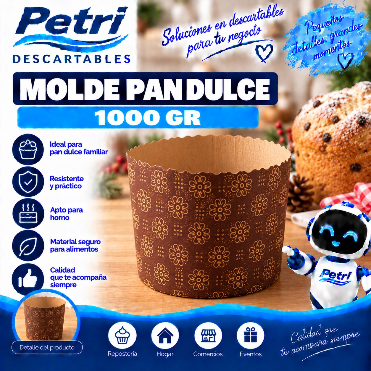 MOLDE PAN DULCE 1000 GR