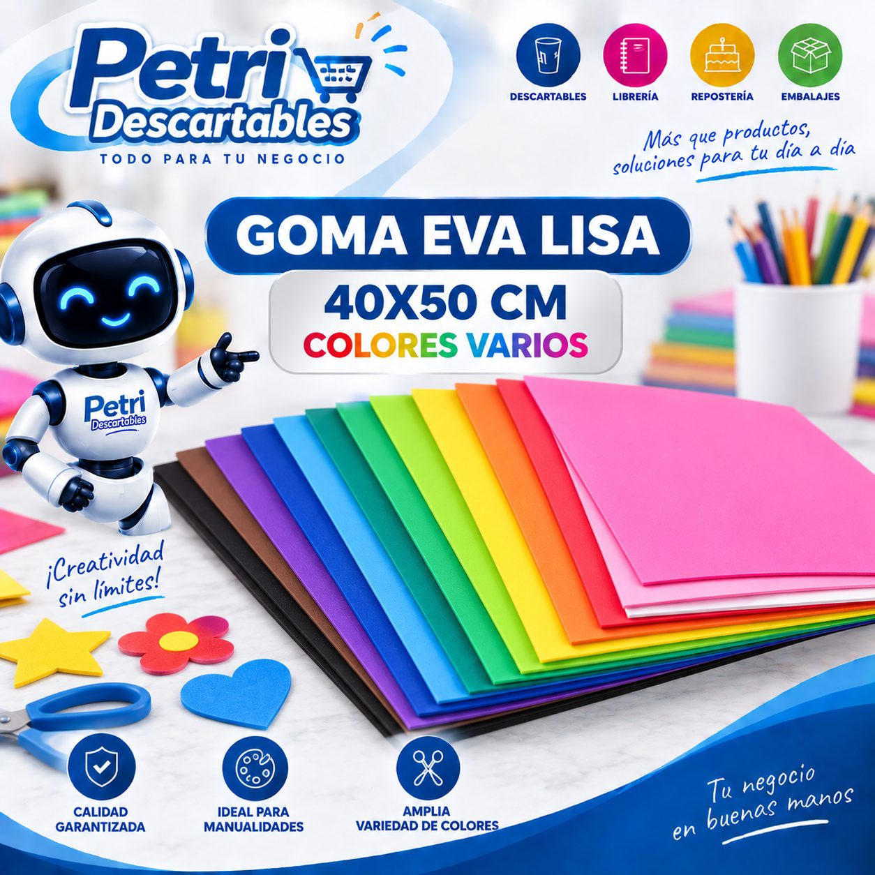GOMA EVA LISA 40X50 COLORES VARIOS