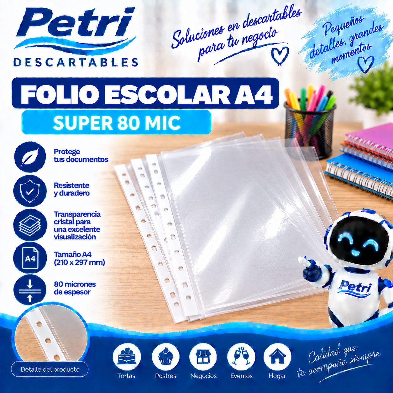 FOLIO ESCOLAR A4 SUPER 80 MIC
