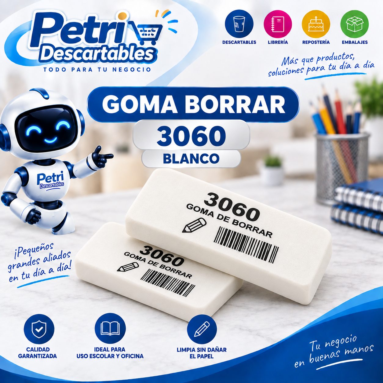 GOMA BORRAR 3060 BLANCO