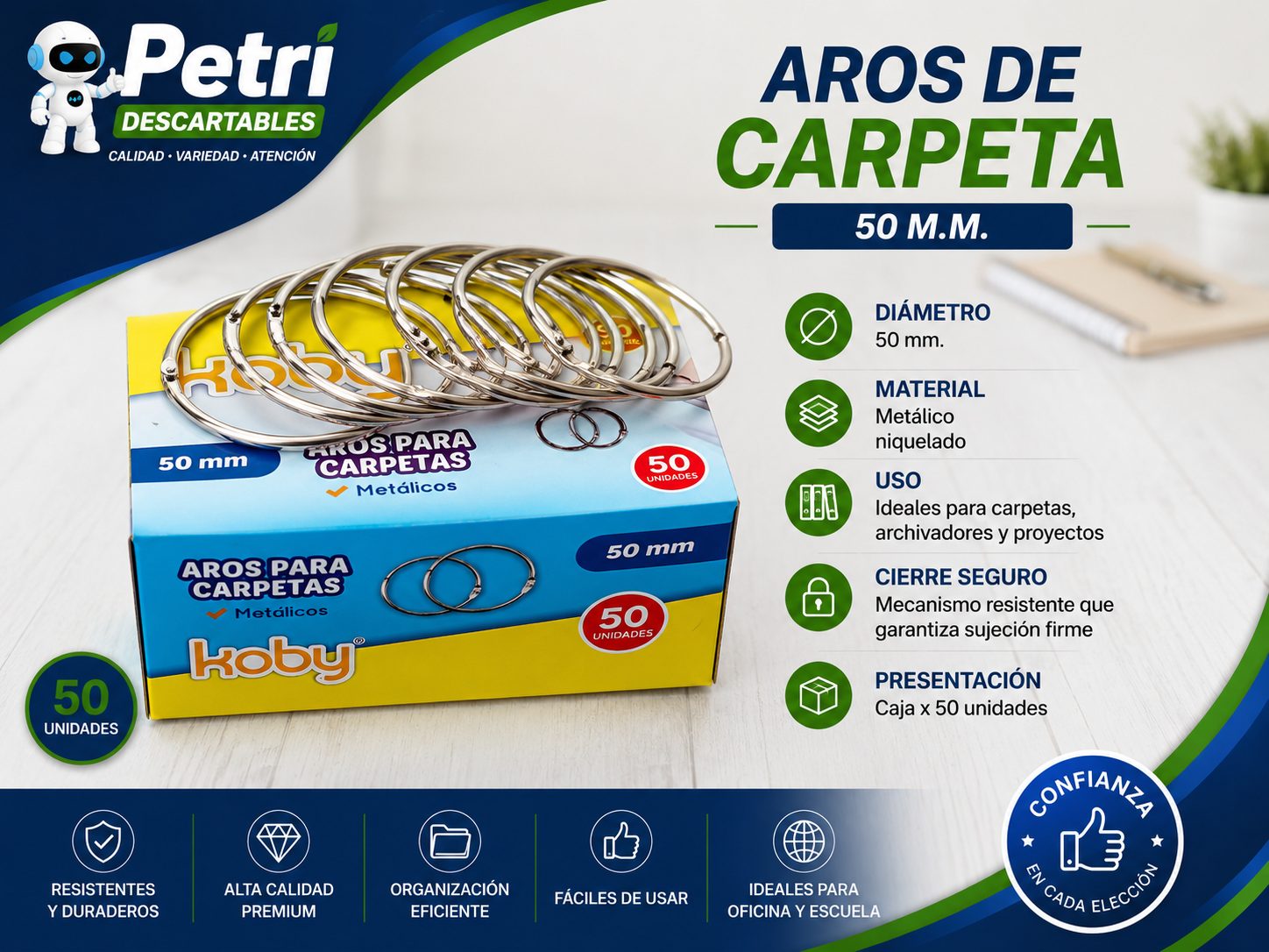 AROS DE CARPETA 50 M.M.
