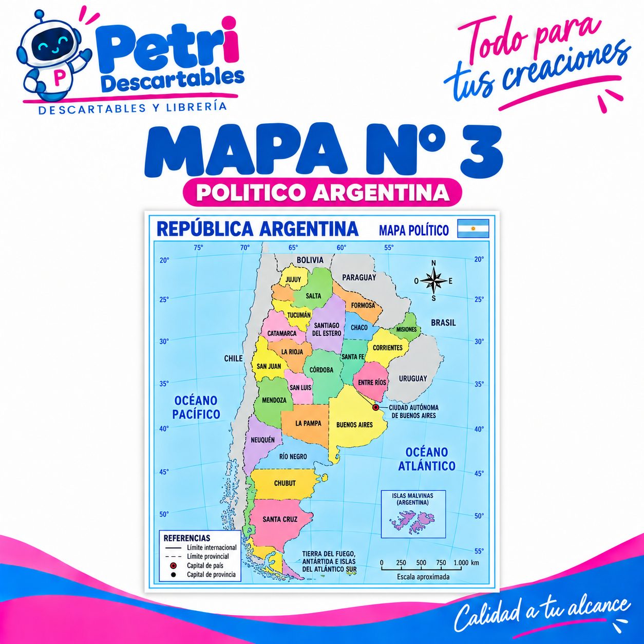 MAPA N° 3 POLITICO ARGENTINA