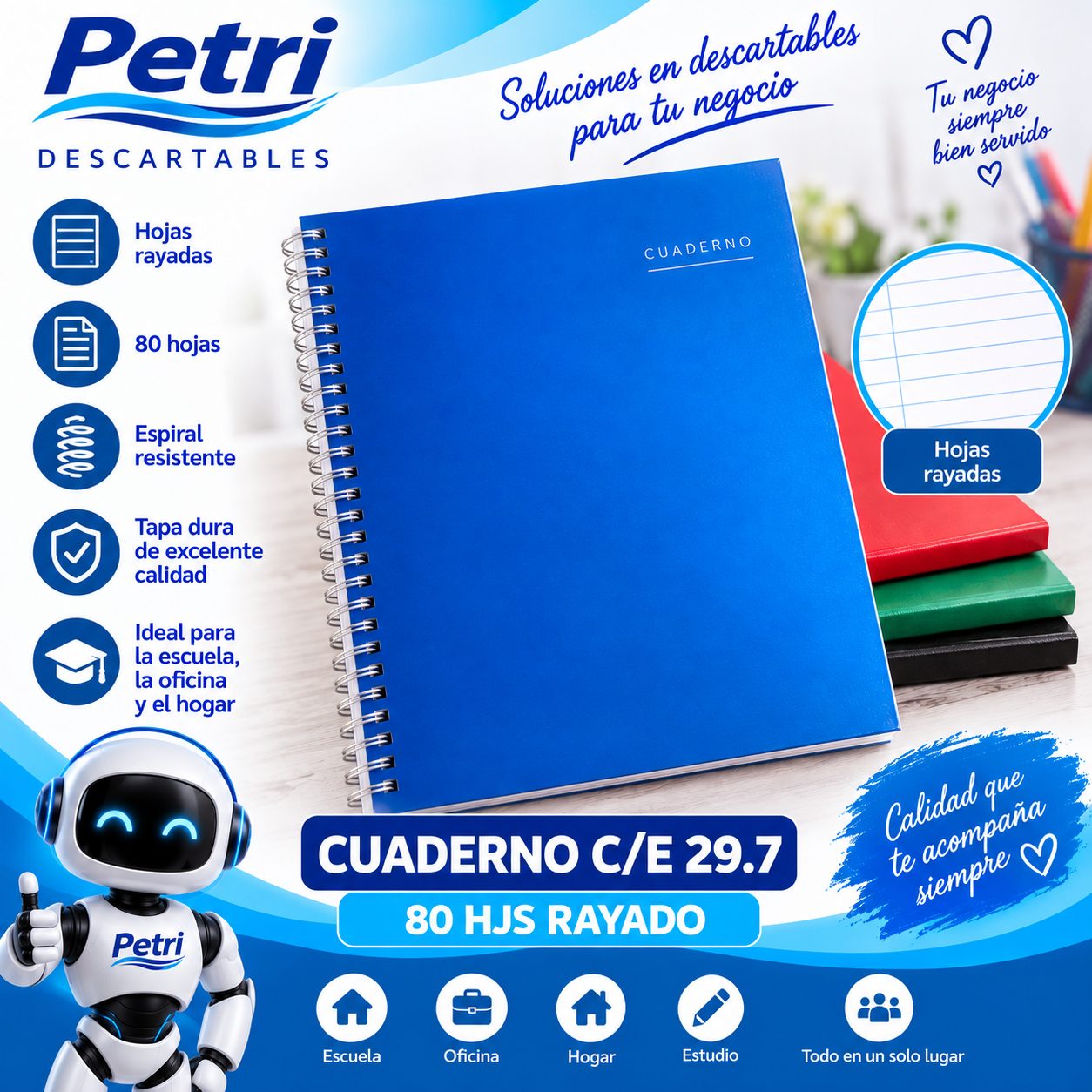 CUADERNO C/E 29.7 80 HJS RAYADO