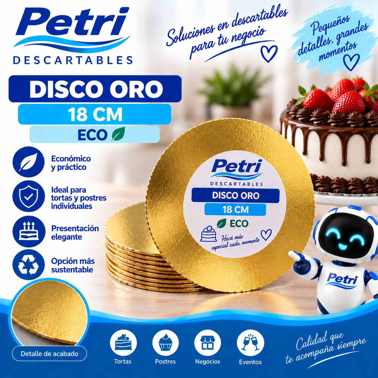 DISCO ORO 20 CM ECO