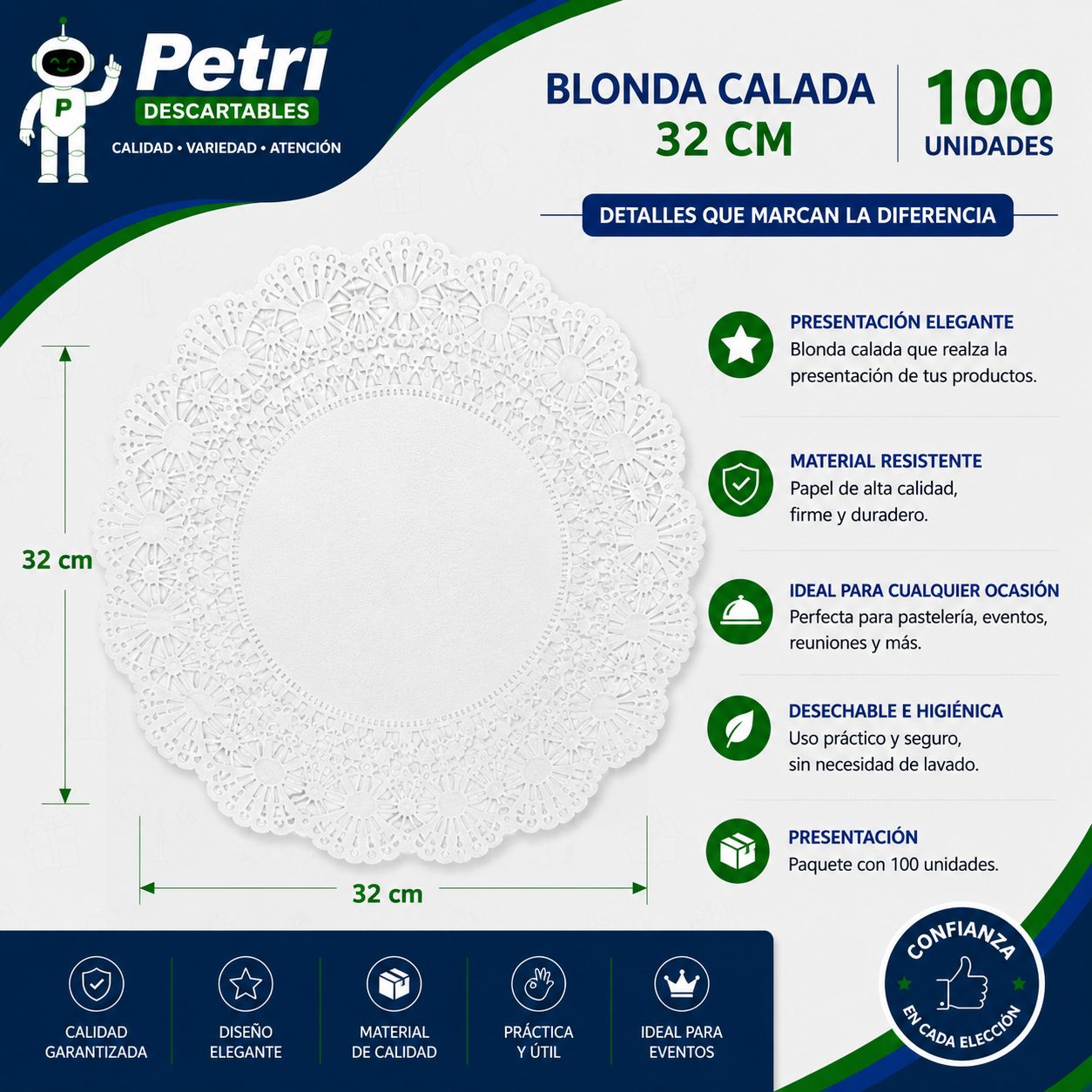 BLONDA CALADA 32 CM