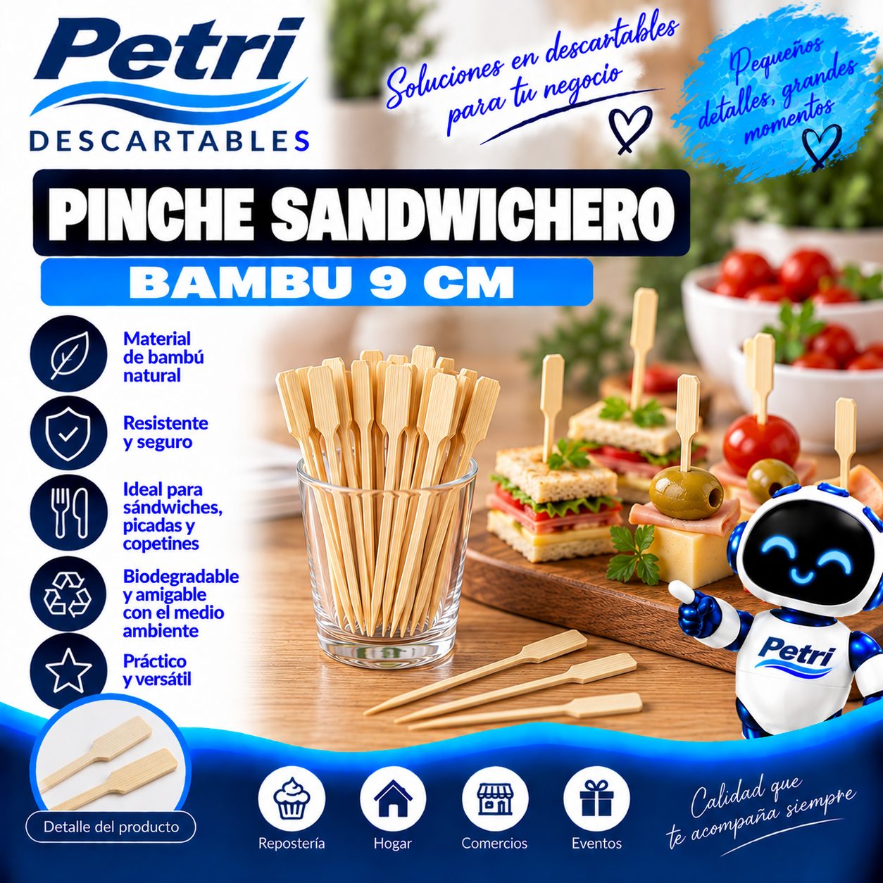 PINCHE SANDWICHERO BAMBU 9 CM