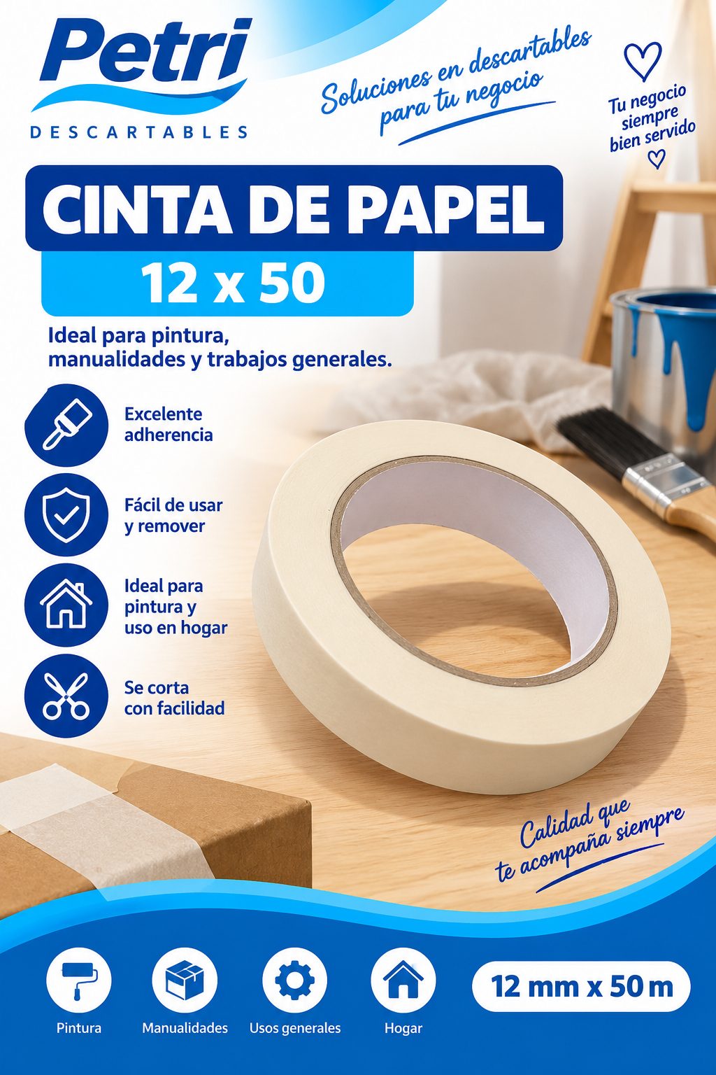 CINTA DE PAPEL 12X50