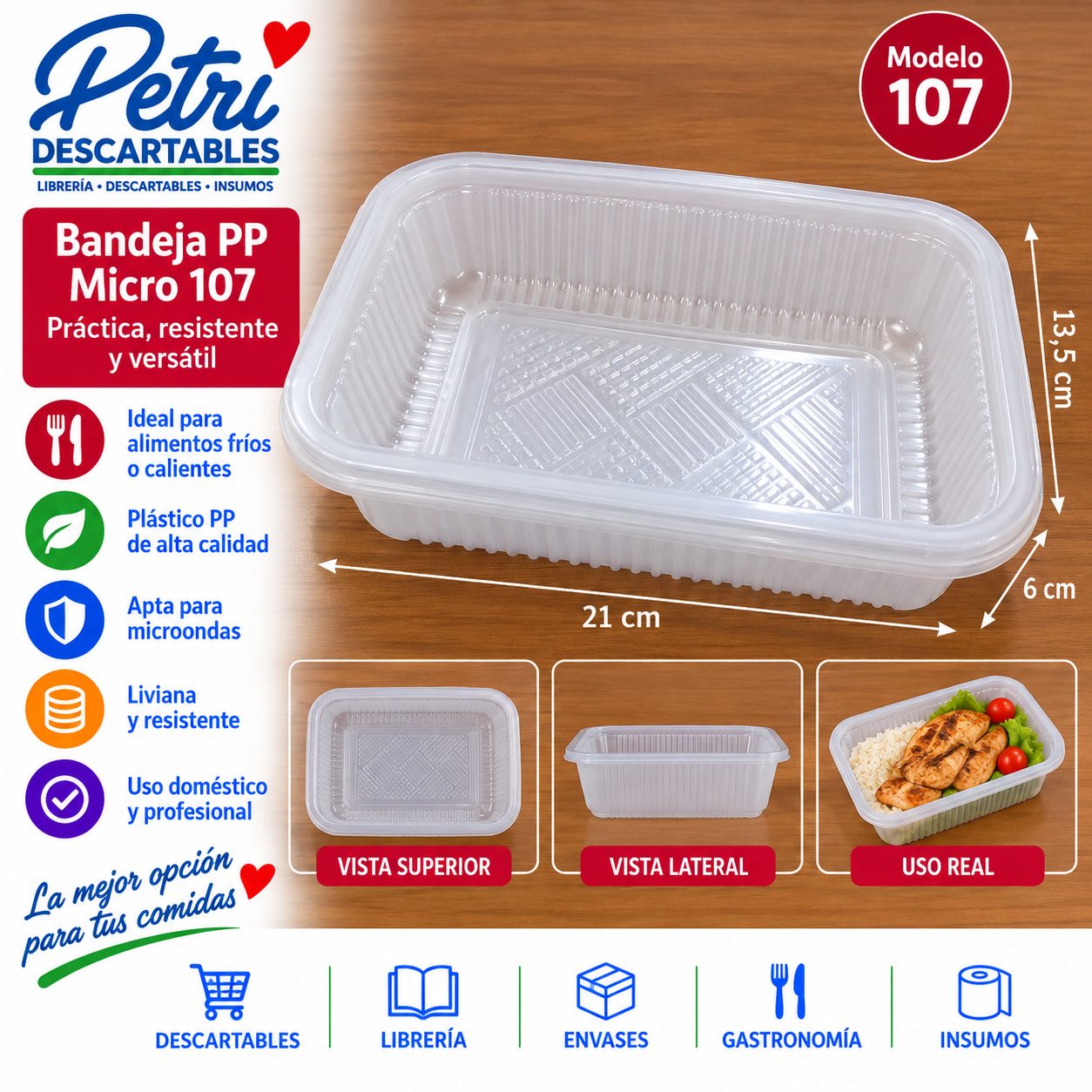 BANDEJA PP MICRO 107