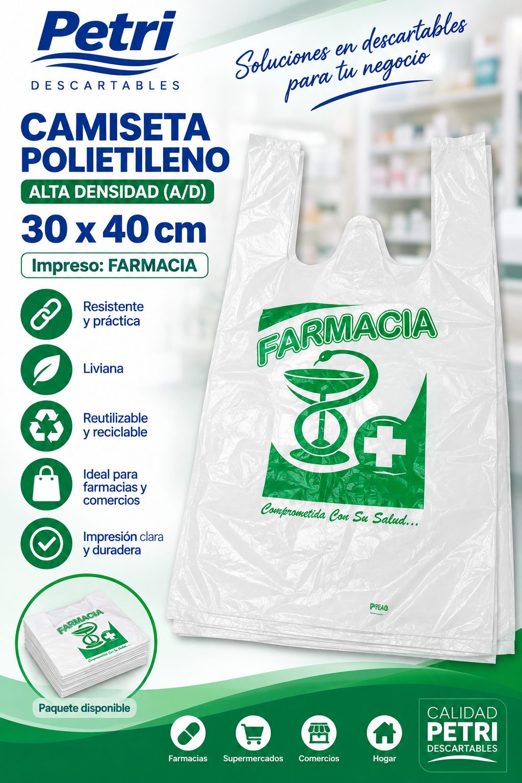 CAM POL A/D 30X40 IMPRSO FARMACIA