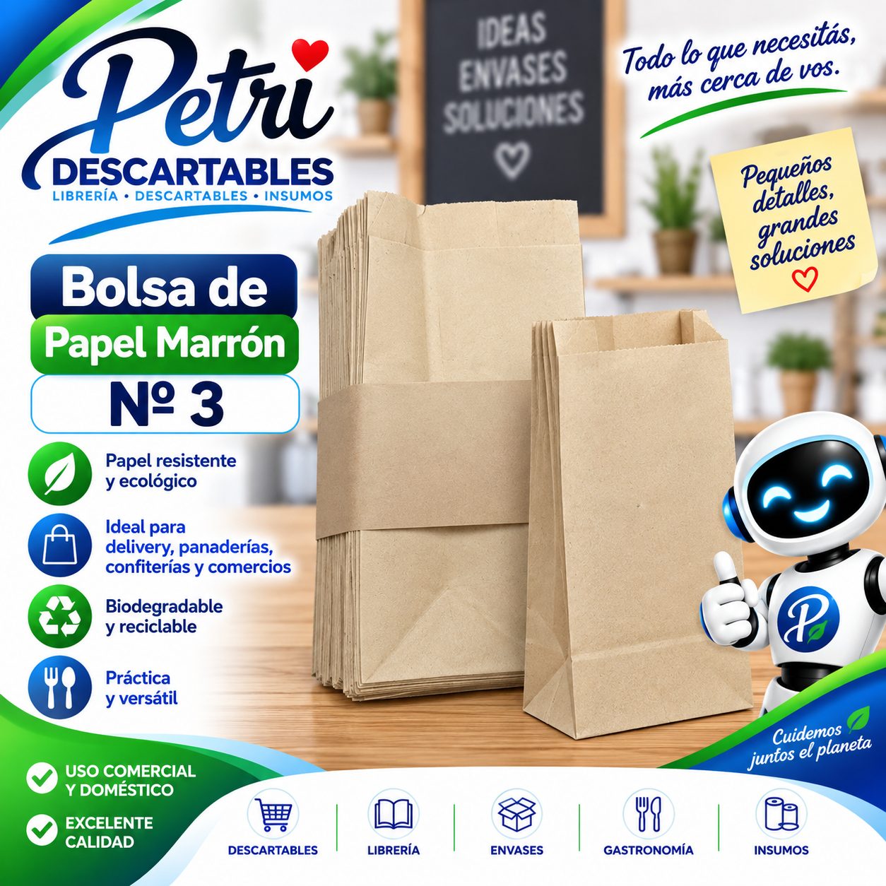 BOLSA PAPEL MARRON 3