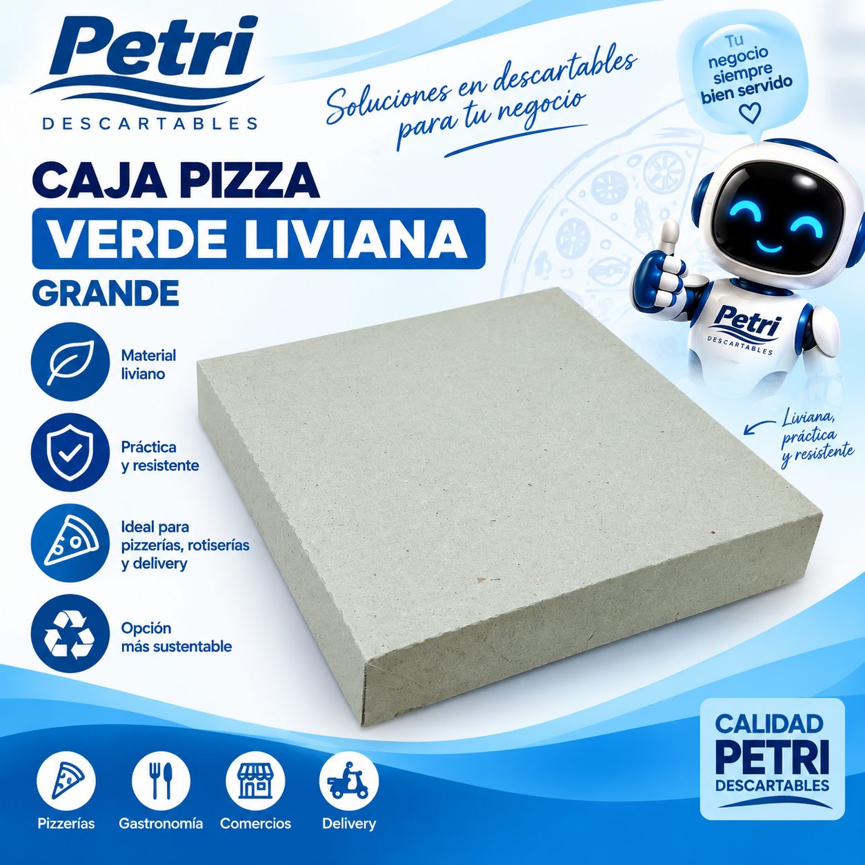 CAJA PIZZA VERDE LIVIANA