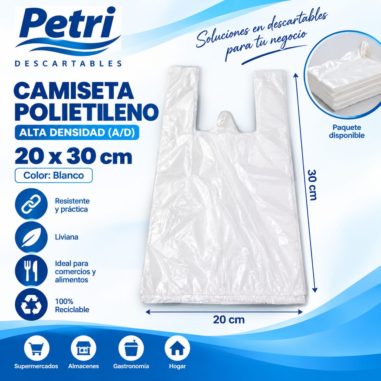 CAM POL A/D 20X30 BLANCO