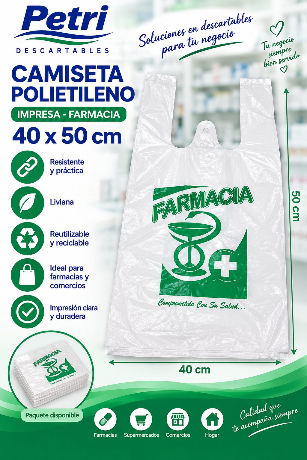 CAM POL A/D 40X50 IMPRSO FARMACIA