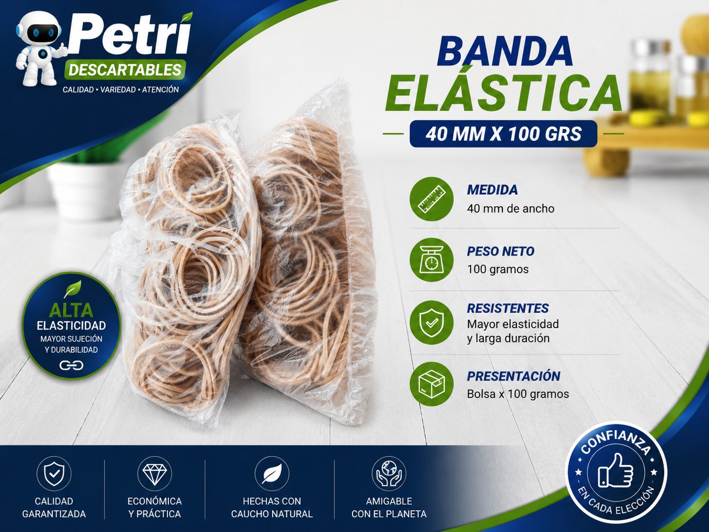BANDA ELASTICA 40 MM X 100 GRS