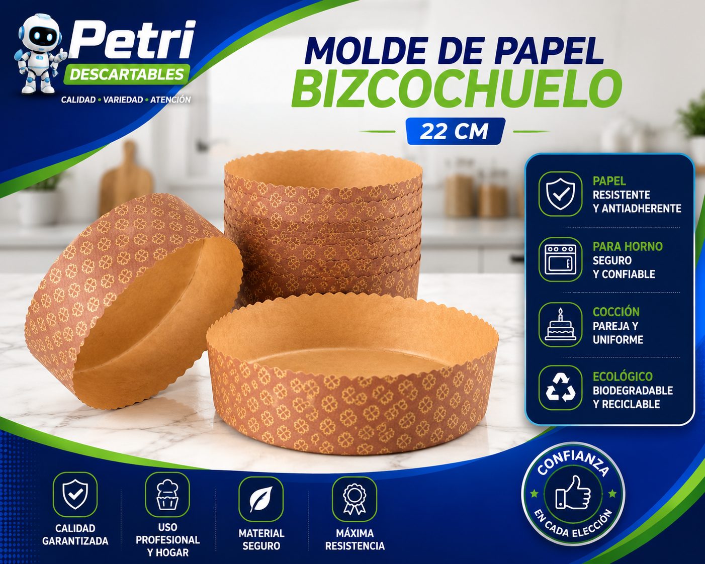 MOLDE BIZCOCHUELO 20 CM