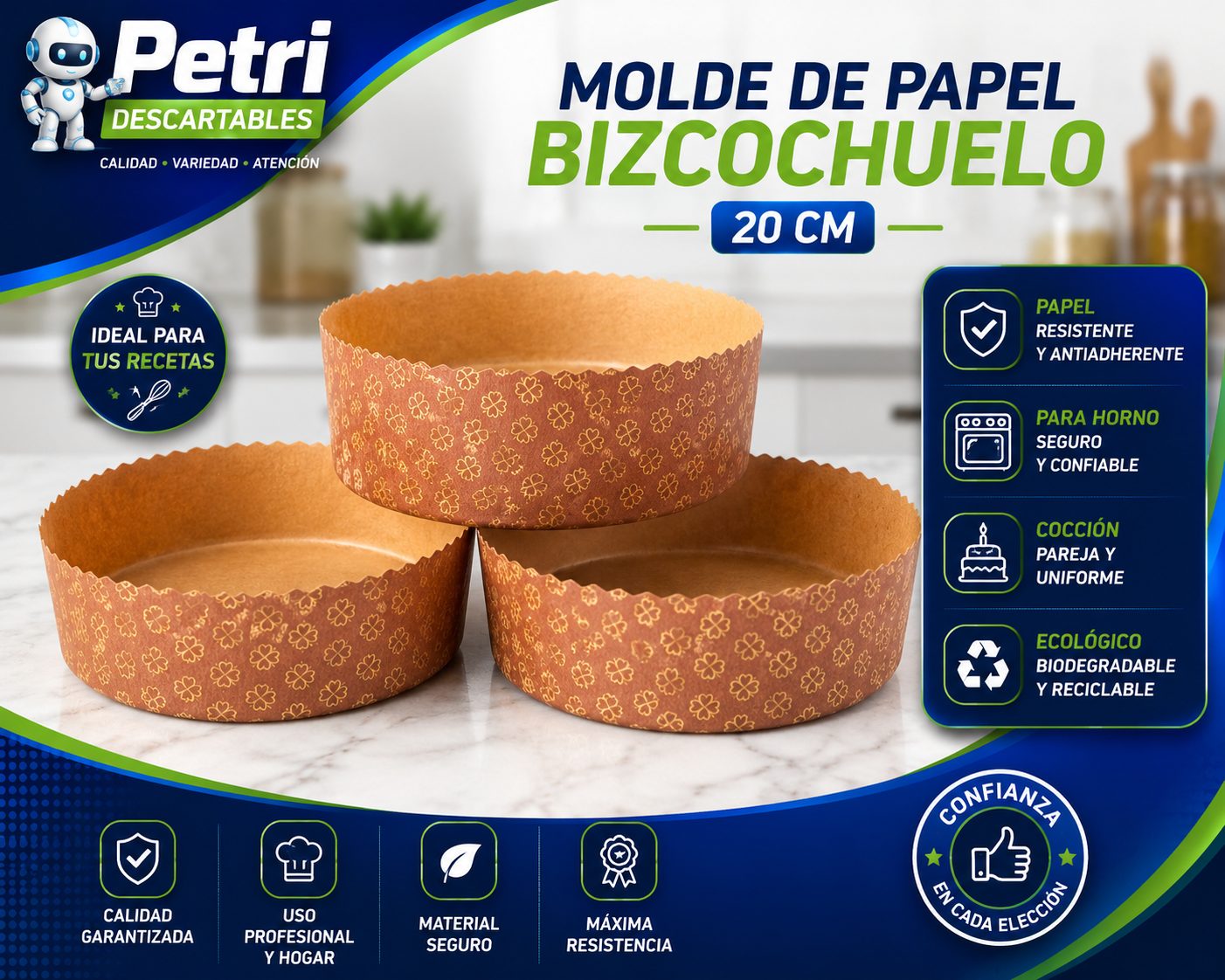 MOLDE BIZCOCHUELO 22 CM