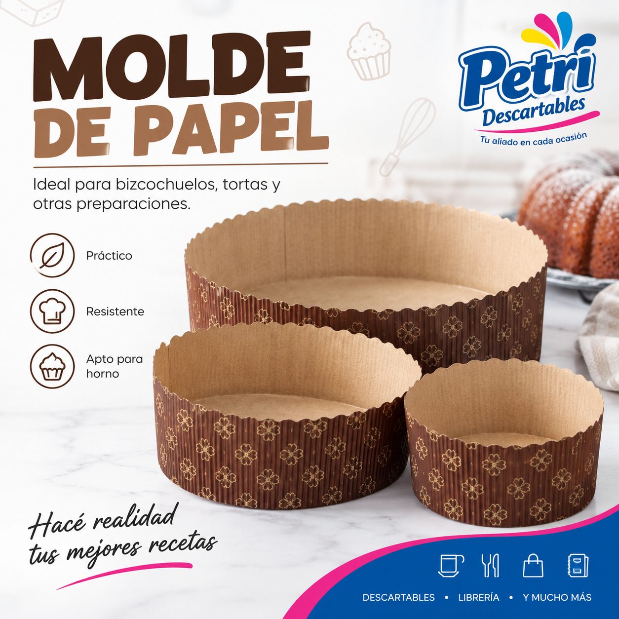 MOLDE BIZCOCHUELO 26 CM