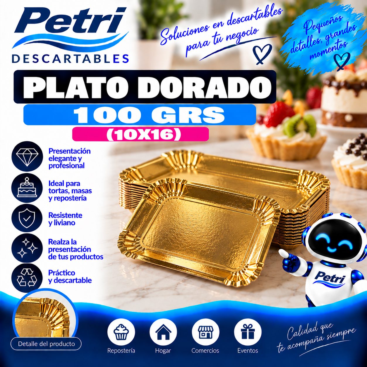 PLATO DORADO 100 GRS (10X16)