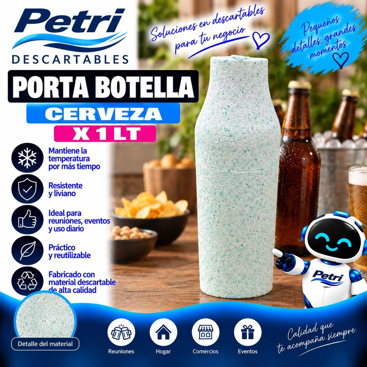 PORTA BOTELLA CERVEZA X 1 LT